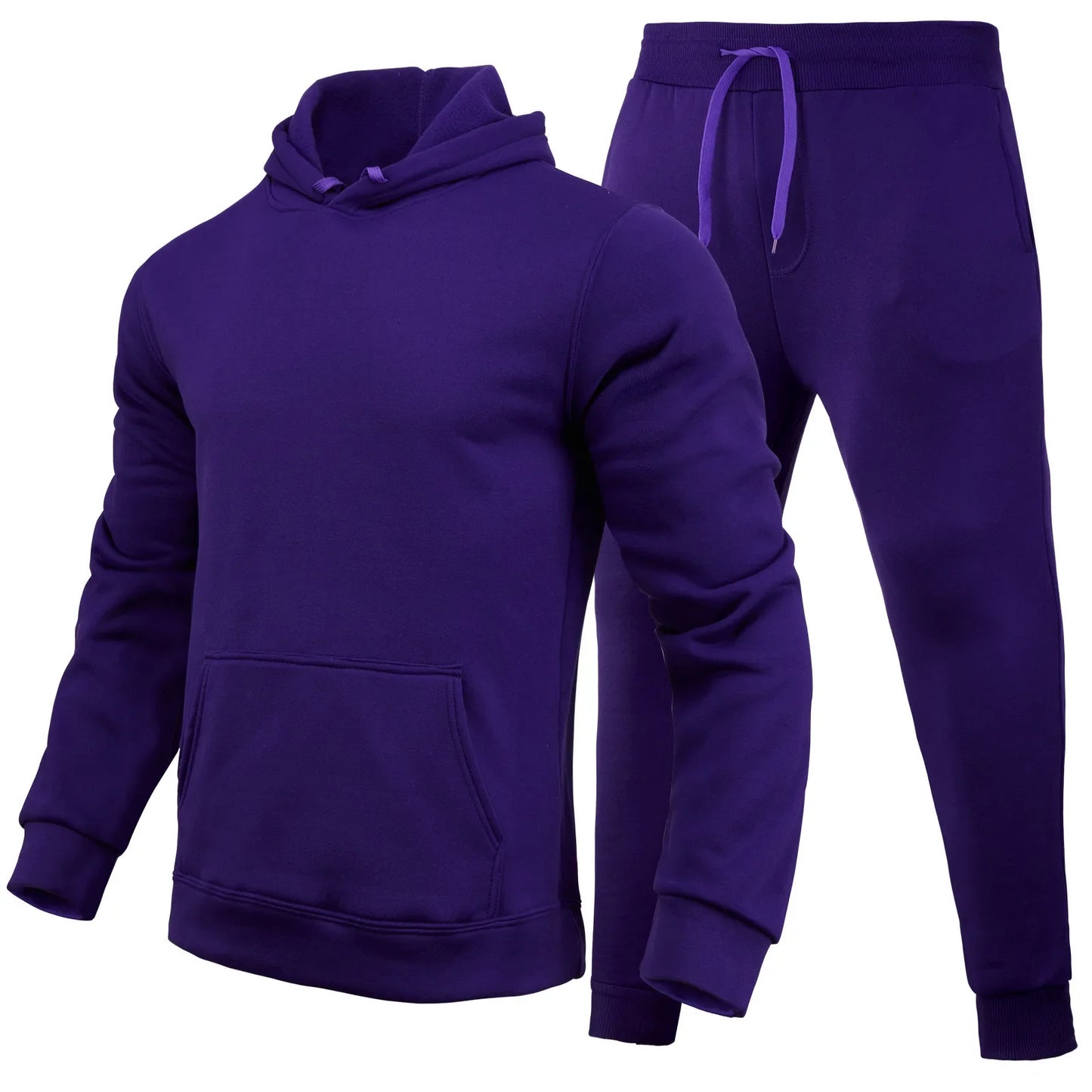 Men's  Hooded Pullover + Sweatpants Sports Suit