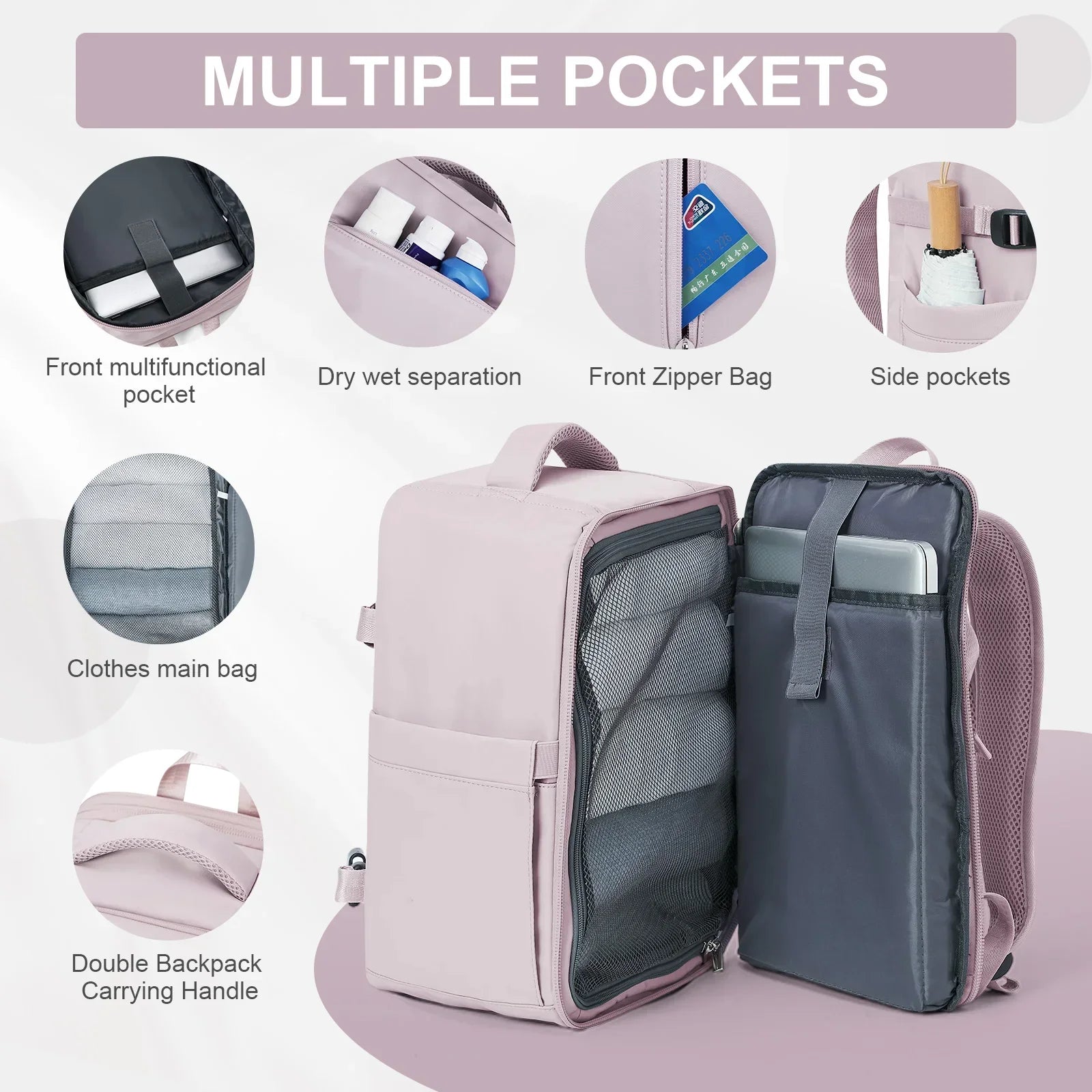 Women's Backpack Travel Suitcase Cabin Bag Aircraft - Empire P.E