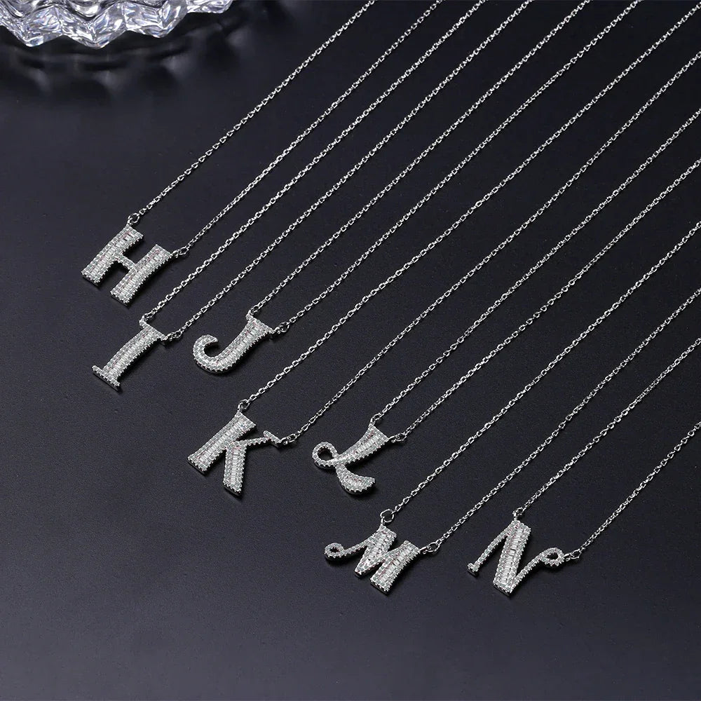 Moissanite A-Z Initial Letter Pendant Necklace For Women - Empire P.E