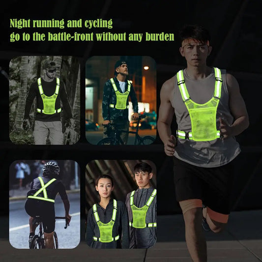 Reflective Safety Vests Lightweight Adjustable Elastic Vest
