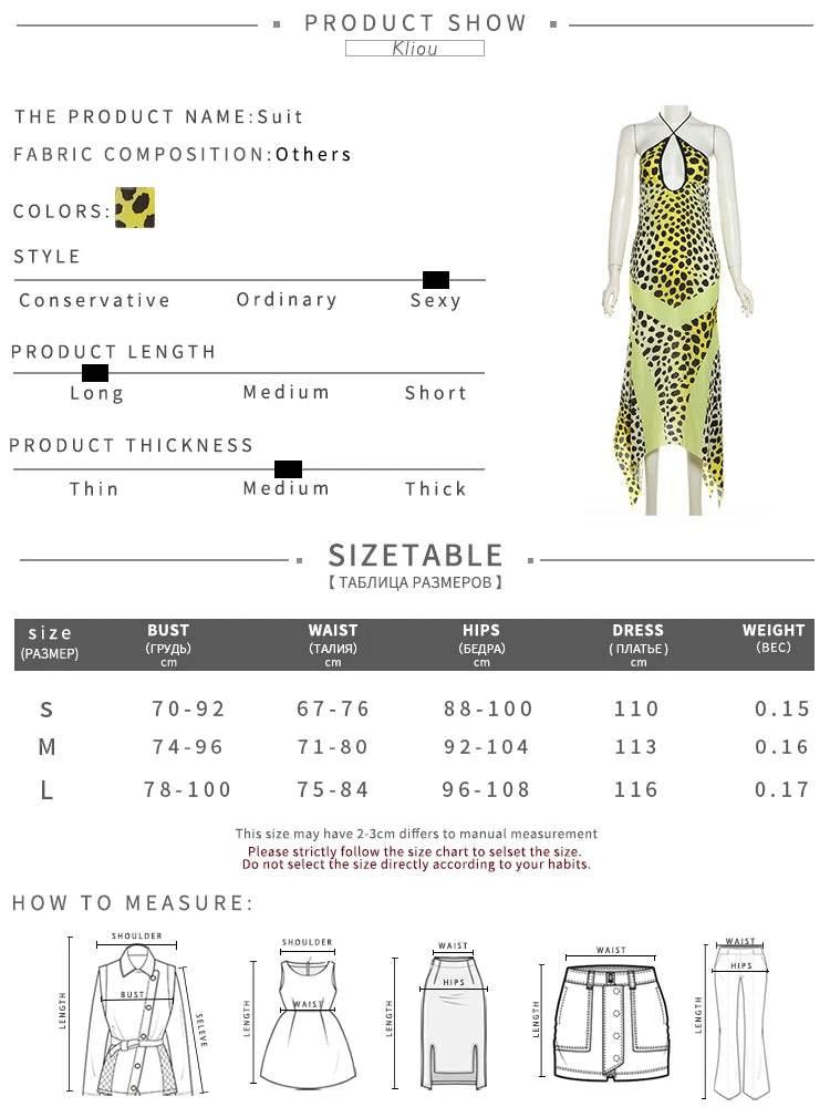 kliou Point Print Irregularly Maxi Dress Women Cross Halter Bandage Hollow Backless Fashion Vestidos Female Evening Party Wear - Empire P.E