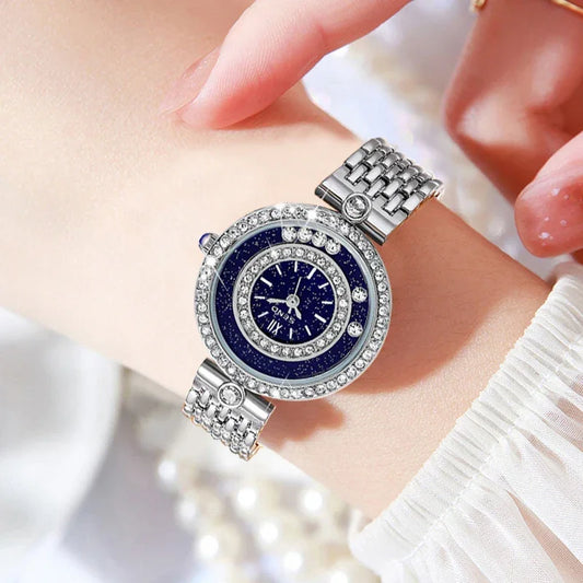 Women's  Silver  Luxury Bracelet Wrist Watches