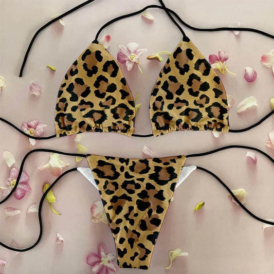 Fashion sexy bikini suit women's two-piece swimsuit leopard print summer ladies beachwear push-up swimsuit women's clothing - Empire P.E