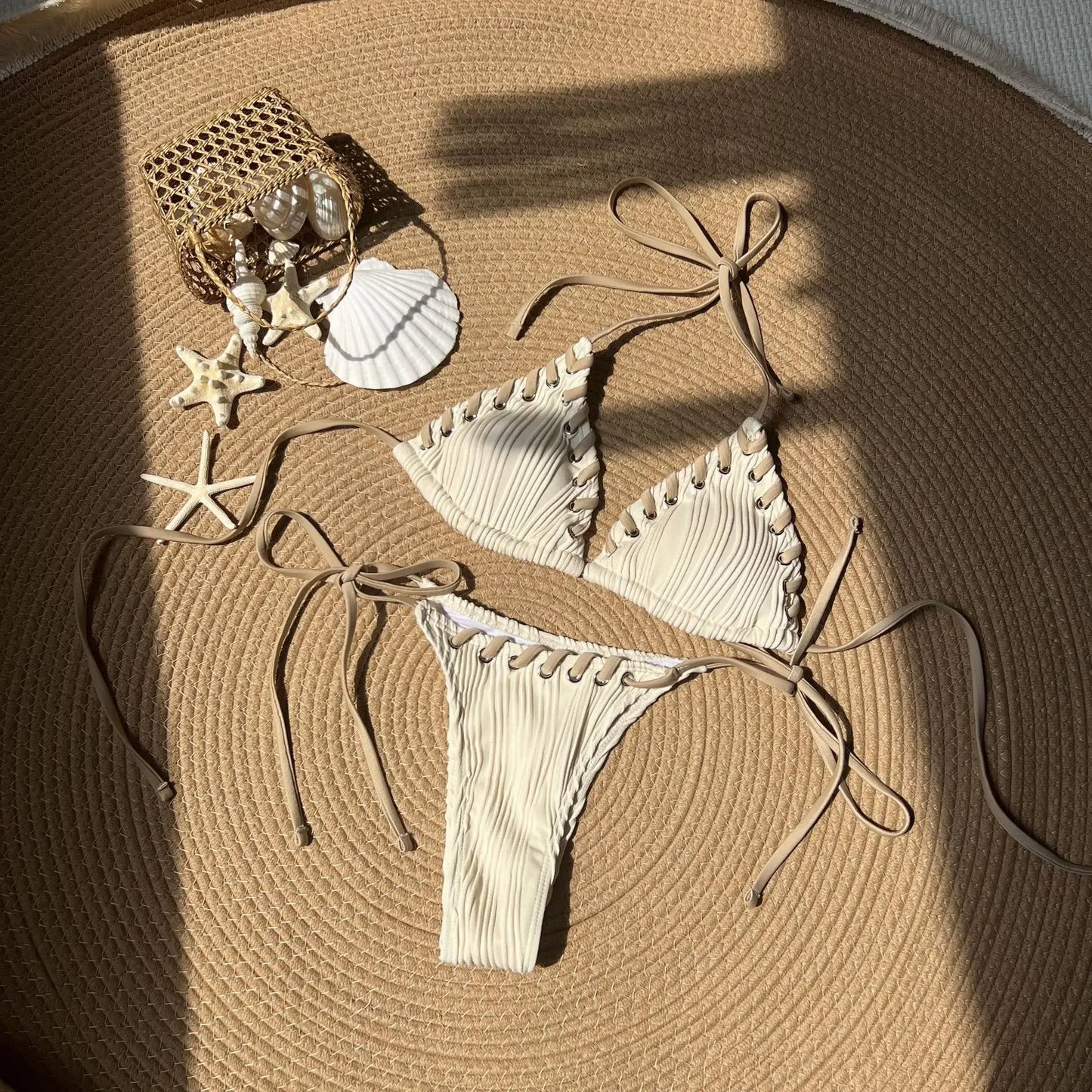 Vacation Low Waist Two Piece Sexy Bikini Set - Empire P.E