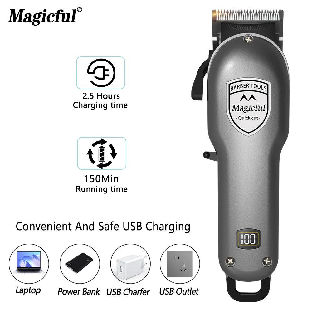 Magicful Hair Clipper Hair Trimmer For Men Rechargeable Li-ion Battery - Empire P.E