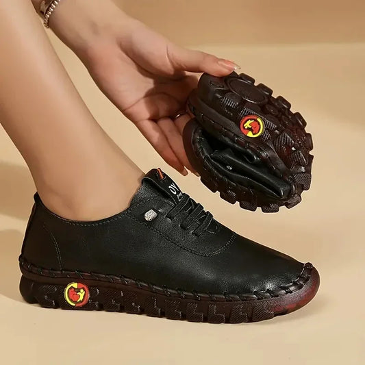 Sneakers Women Shoes Platform Loafers Lace Up Leather Flat Slip-On New 2024 Spring Casual Mom Shoe Mujer Zapatos Chaussure Femme - Empire P.E