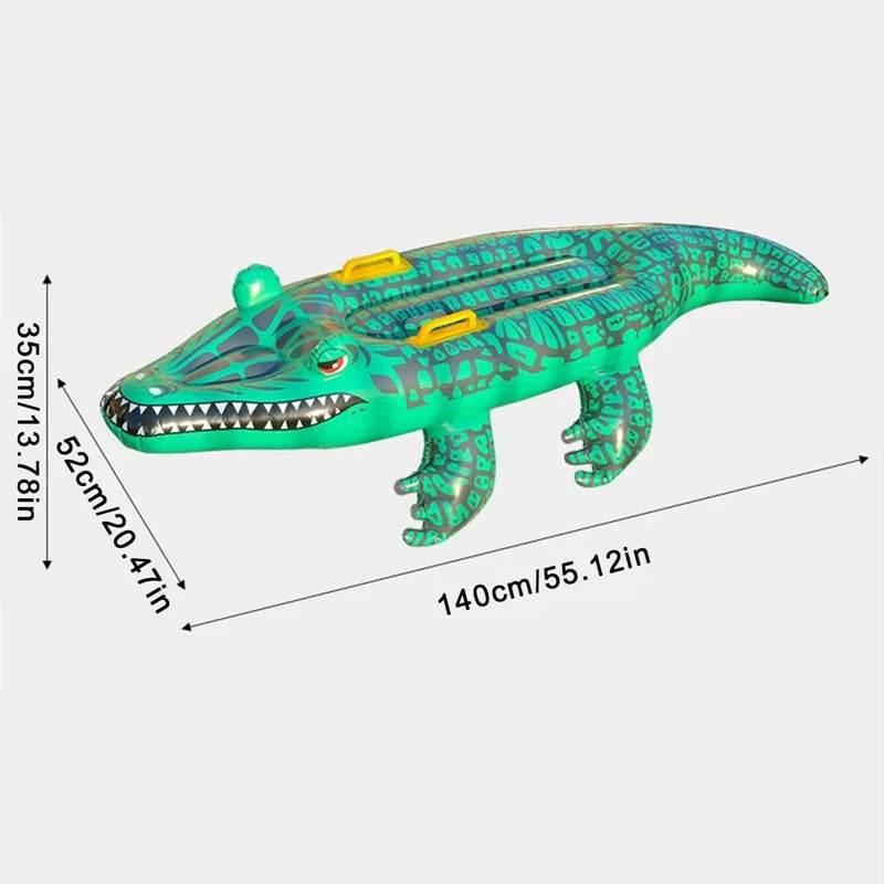 Inflatable Floating Row Children Adults Water Toys Crocodile Shape Simulation Inflatable Animal for Swimming Kids Pool - Empire P.E