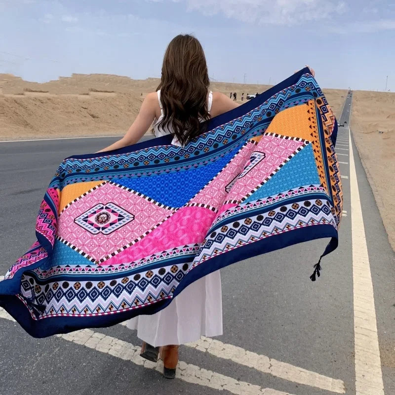 Women Bikini Large Sarong Wrap Scarf Brazilian Swimsuit Bathing Cover-ups