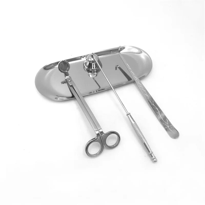 4Pcs/set Candle Wick Trimmer Scissors Extinguisher Hooks Candle Accessories