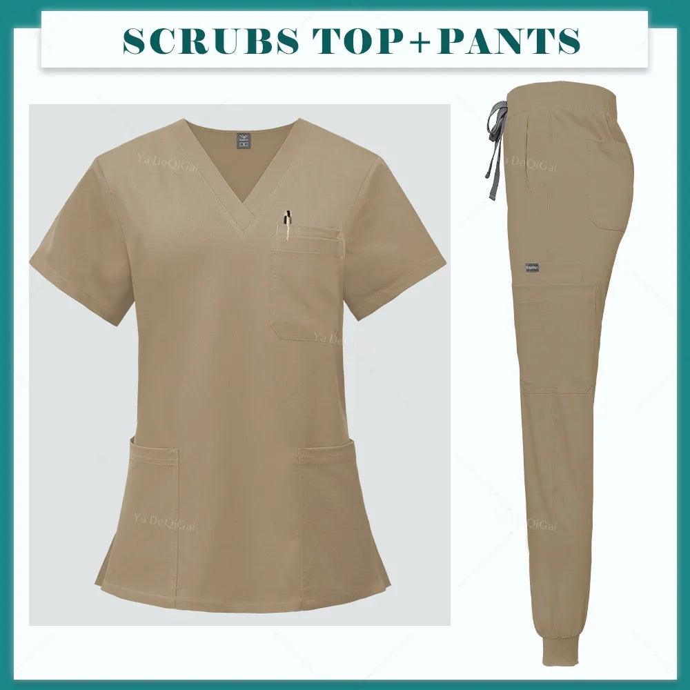 Men Women's Medical Nurse Uniform Surgical Scrubs Set Clinical Nursing Workwear Pet Clothes Lab Suit Veterinaria Spa Accessories - Empire P.E