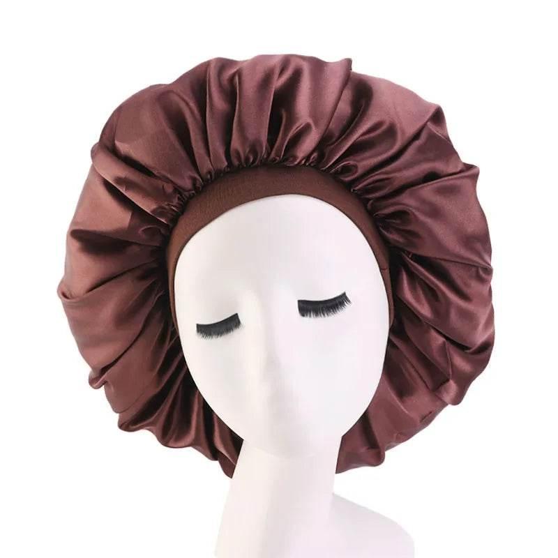Women Oversized Silky Hair Bonnet Solid Color - Empire P.E