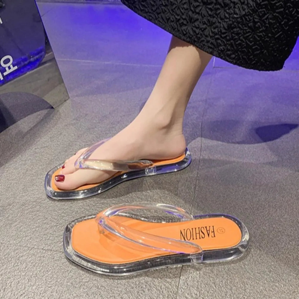 Fashion Transparent Flip Flops