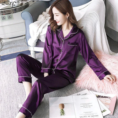 Women's Luxurious Satin Pajamas - Empire P.E