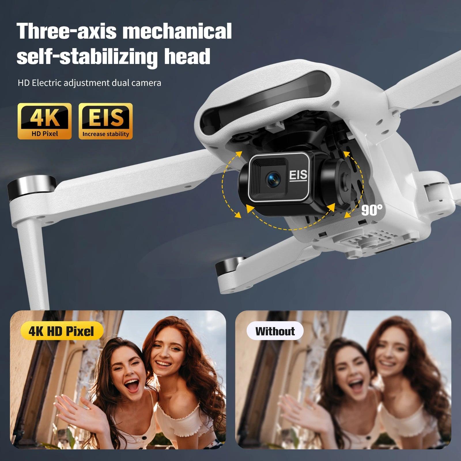 CK17 Max 1500M LCD SC GPS Drone 8K Dual Camera 6G Wifi FPV 3-Axis Gimbal Professional Obstacle Avoidance Quadcopter RC Dron Toy - Empire P.E
