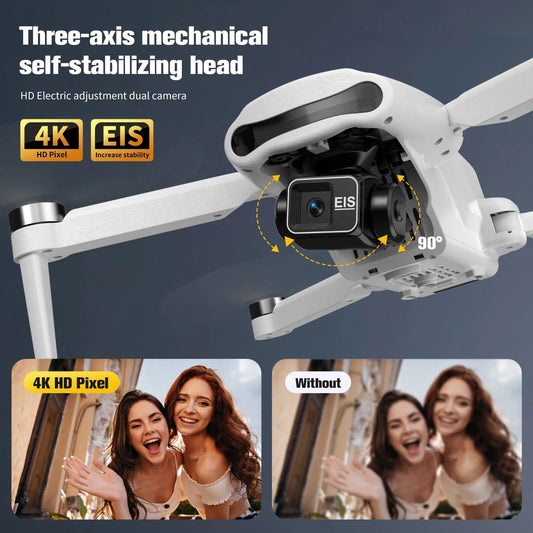 CK17 Max 1500M LCD SC GPS Drone 8K Dual Camera 6G Wifi FPV 3-Axis Gimbal Professional Obstacle Avoidance Quadcopter RC Dron Toy - Empire P.E