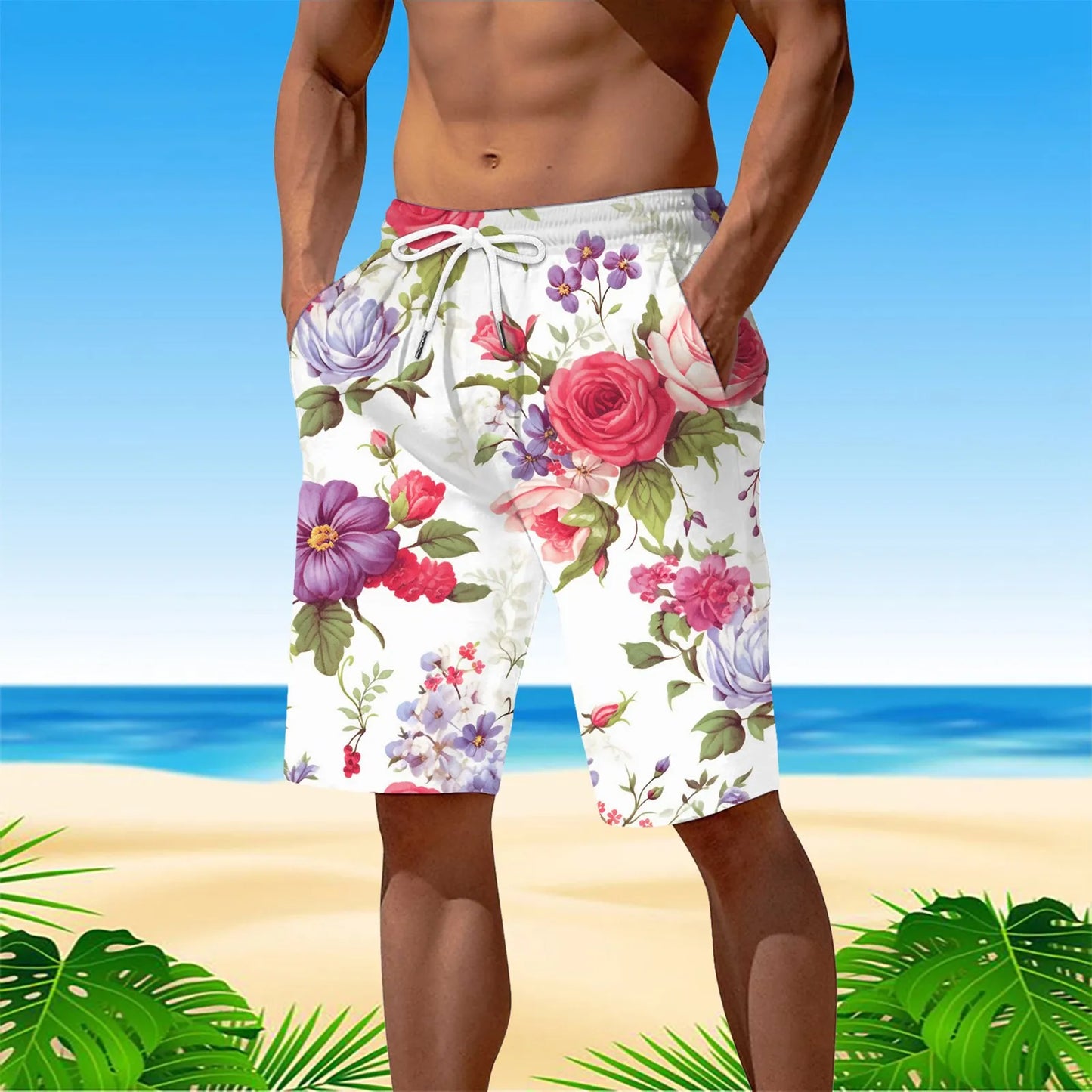 Personality Hawaii Summer Tropics Beach Shorts