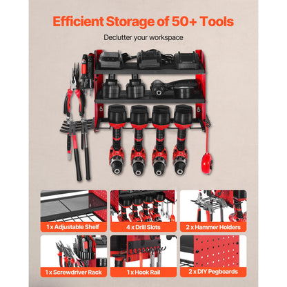 3-Layer Power Tool Wall Mount Holder