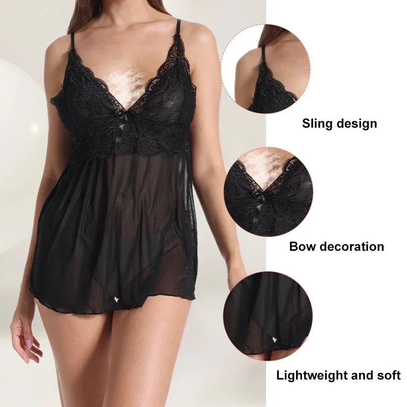 Plus Size Sexy Womens Lingerie Open Crotch - Empire P.E