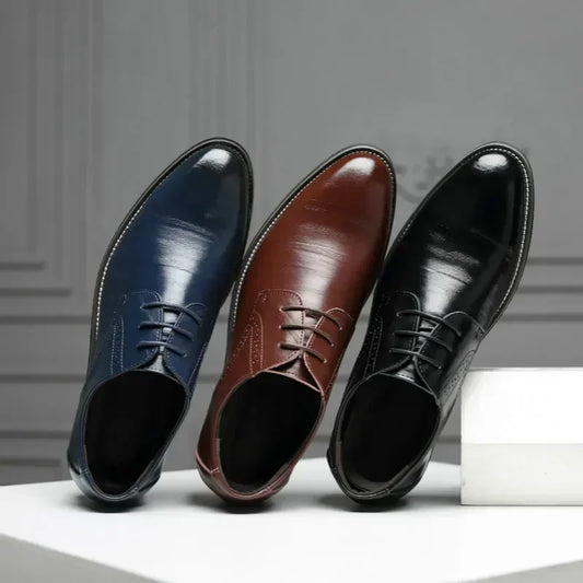 Classic Men Dress Shoes Pointed Toe Business Casual Men Formal Shoes - Empire P.E