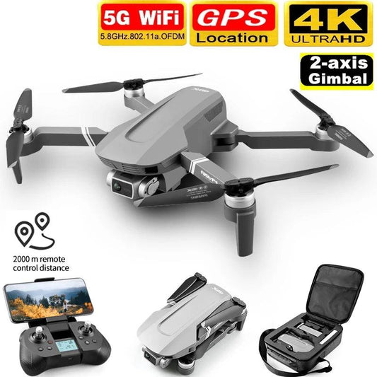 F4 Drone GPS 4K HD Mechanical Gimbal Camera System Supports TF Card Drones RC Quadcopter Stabilier Distance 2km Flight 25 Min - Empire P.E