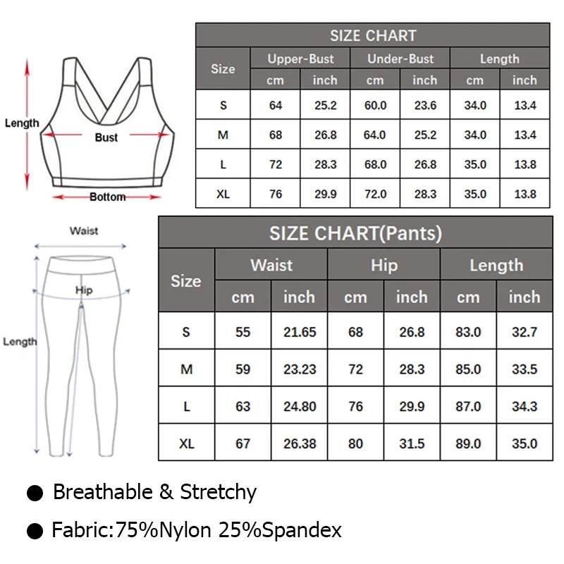 Women Two Pieces Fitness Yoga Set - Empire P.E