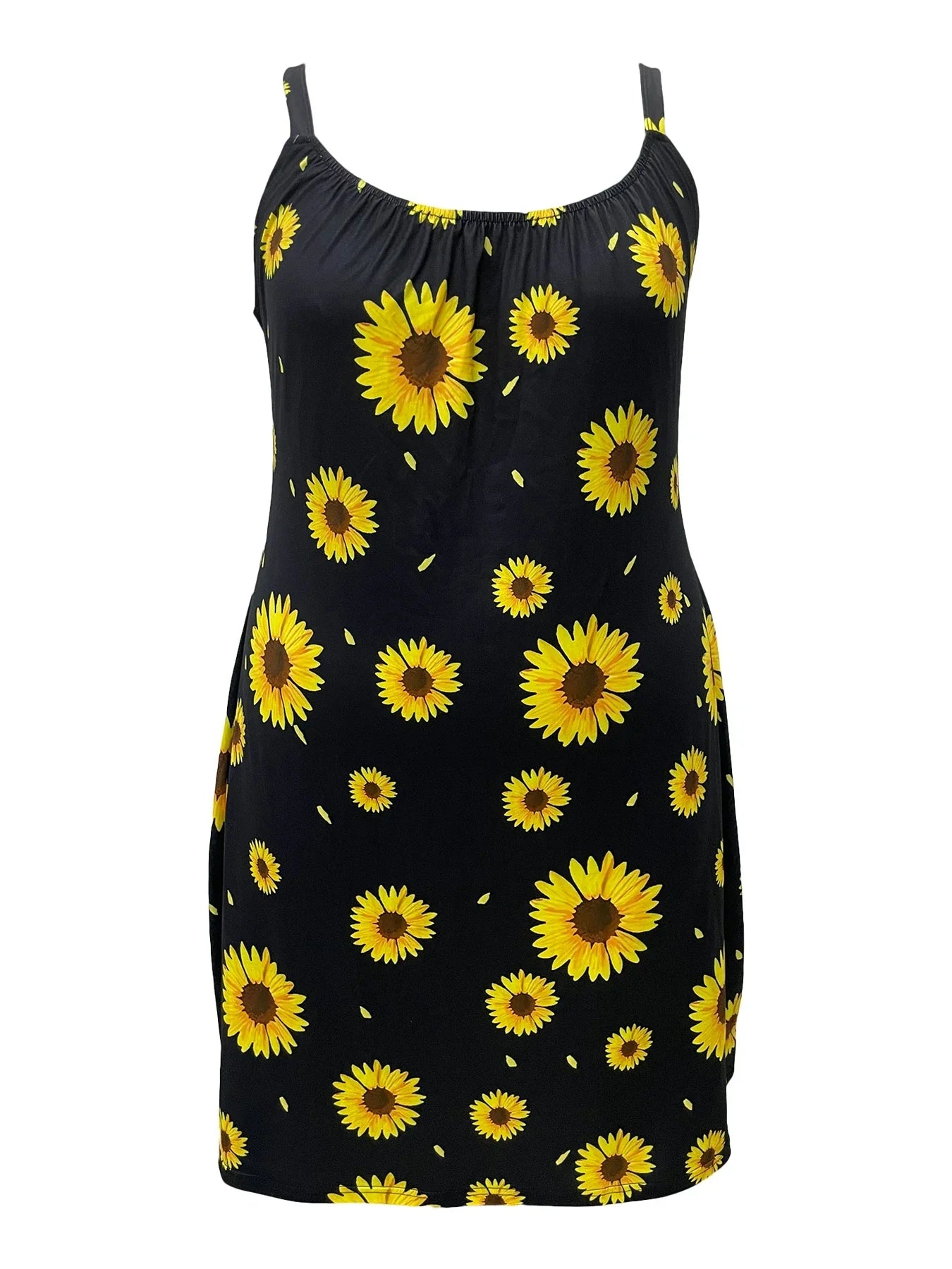 Plus Size Flower Print Strapless Dress - Empire P.E