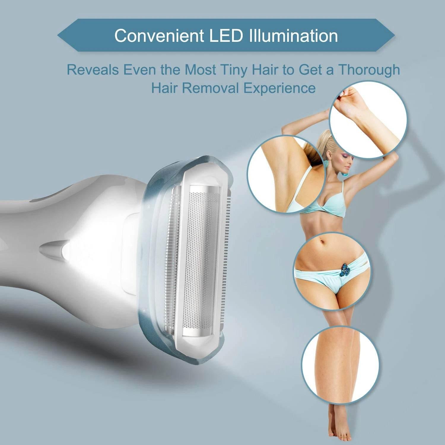 Electric Razor for Women Bikini Trimmer Body Hair Removal for Legs and Underarms Washable Depilador Epilator Tools USB Charging - Empire P.E