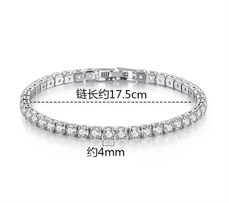 4mm Moissanite Tennis Bracelets for Women 100% 925 Sterling Silver - Empire P.E