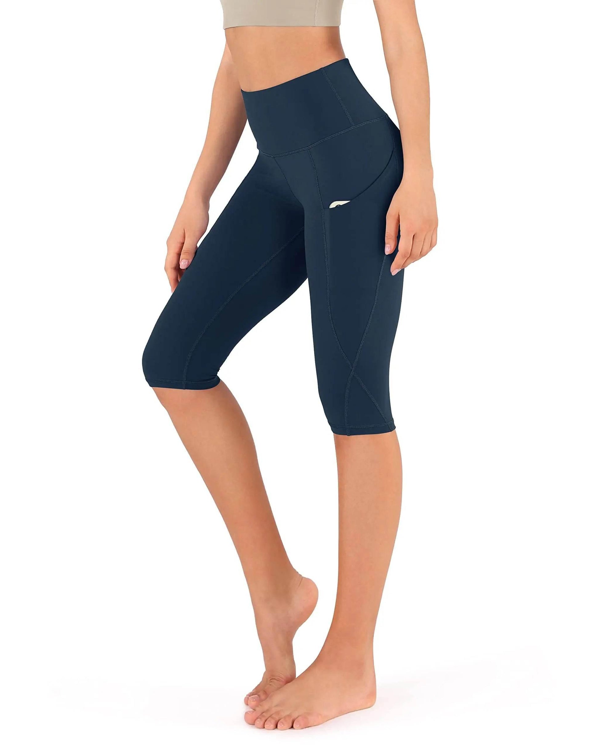 High Waisted Yoga Pants for Women with Pockets Capri Leggings for Women Workout Leggings for Women Yoga Capris - Empire P.E