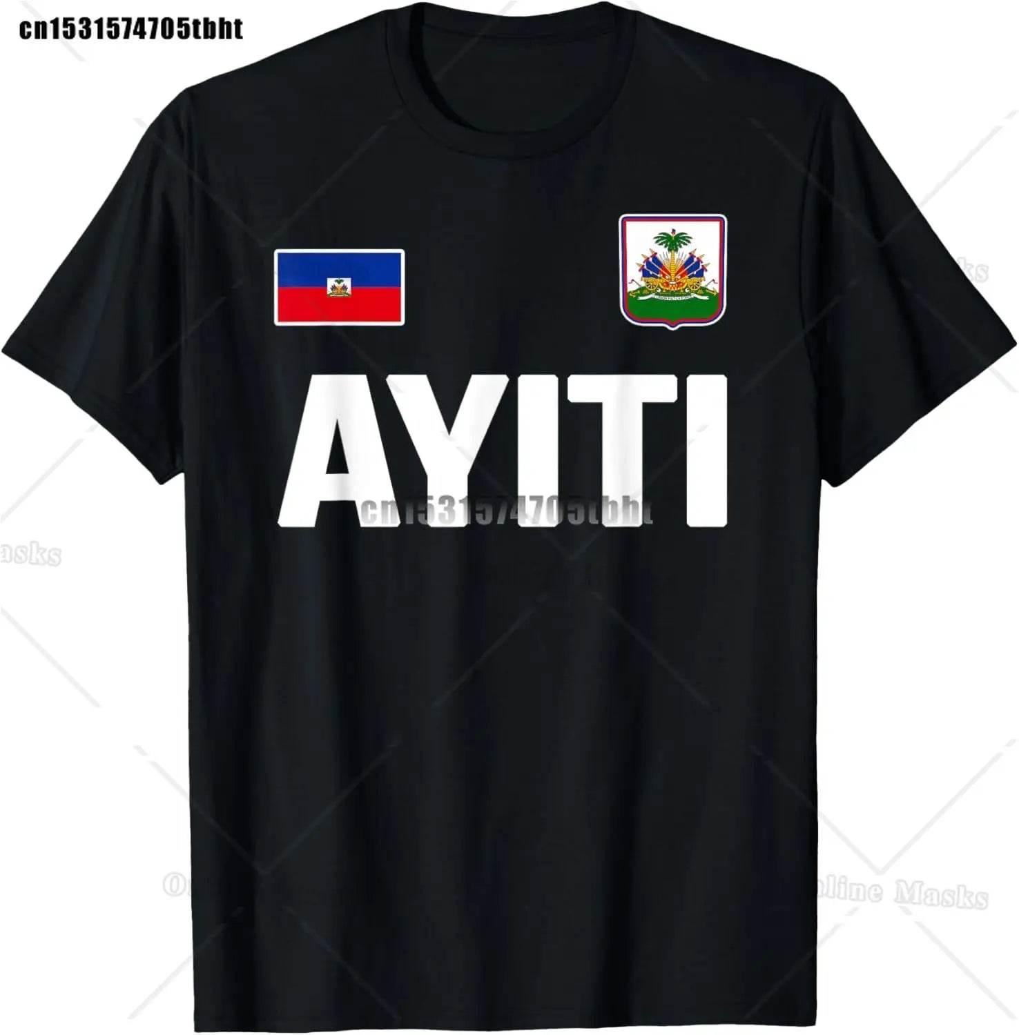 Haitian Coat of Arms Haiti Emblem Symbol Vintage T Shirts Cotton Streetwear Short Sleeve Birthday Gifts Summer Mens Clothing - Empire P.E