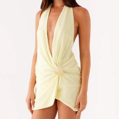 Women Summer Sleeveless Mini Dress - Empire P.E