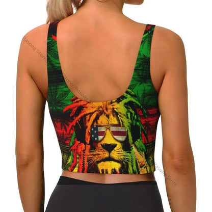 Sports Bra Women Running Yoga Clothes Vest Jamaica Kingdom Flag Gathering Fitness Vest - Empire P.E