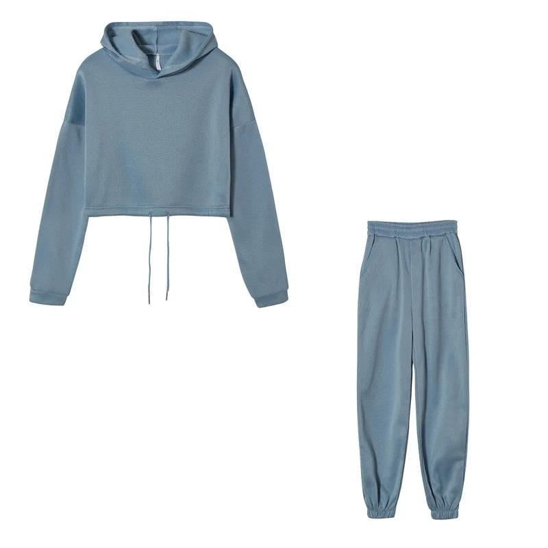 Long-sleeved Sports Casual Suit Waist Two-piece Set - Empire P.E