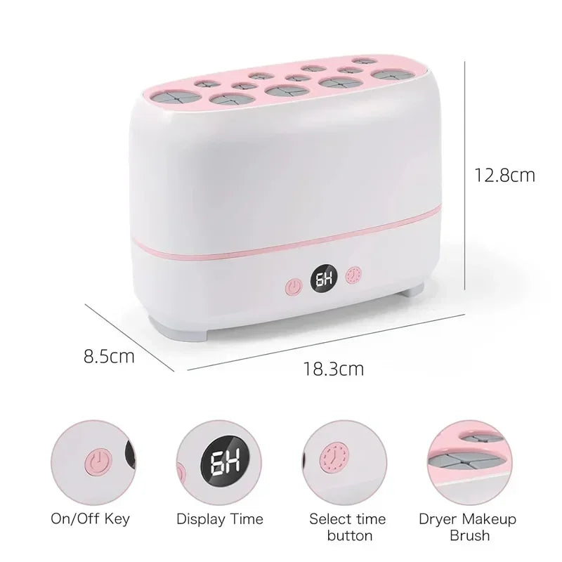 2pcs Electric Makeup Brush Cleaner and Dryer Machine Set