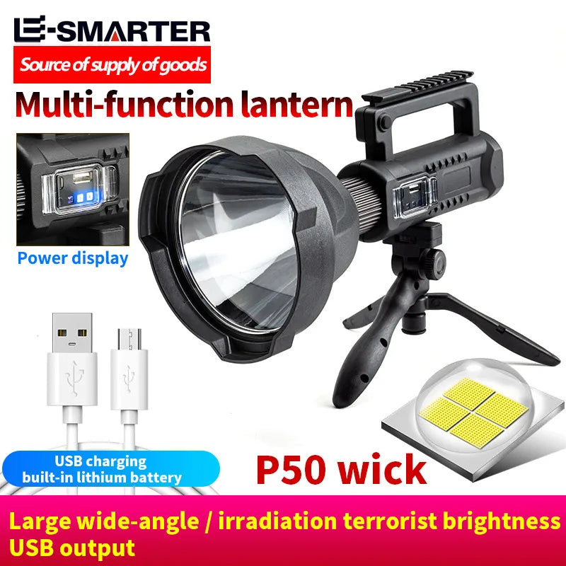 Rechargeable  Outdoor High Power Lighting Flashlight