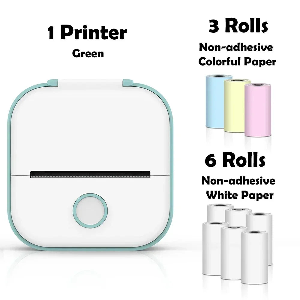 Portable Mini Wireless Thermal Pocket Printer Self-adhesive Stickers - Empire P.E