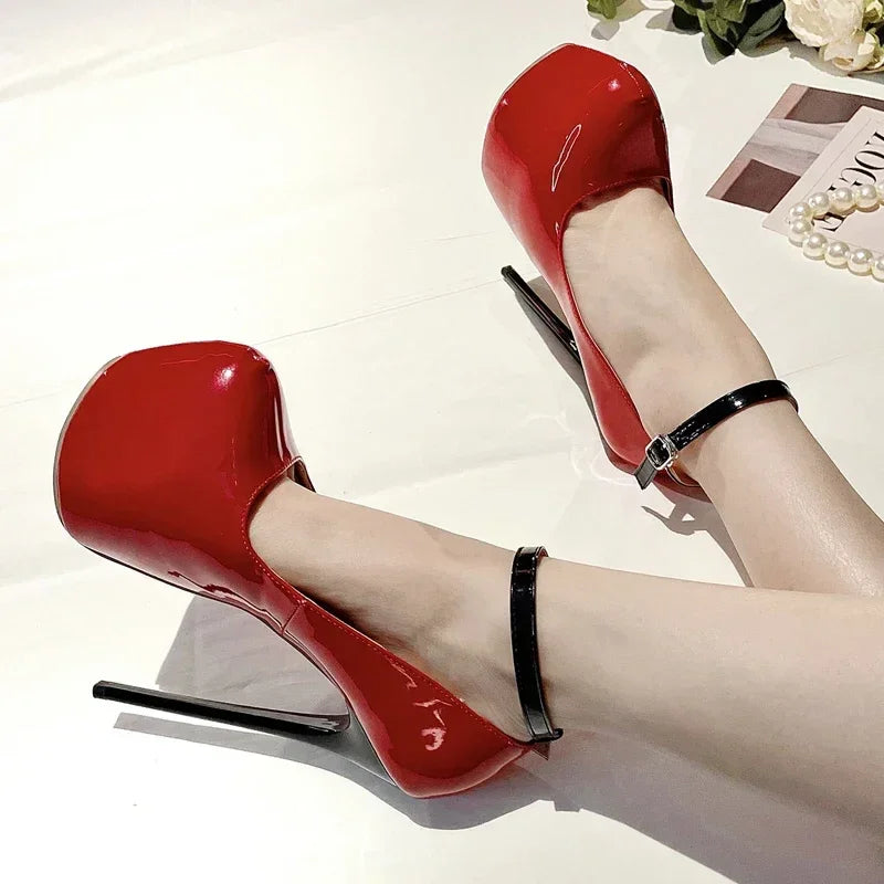 New Sexy Extreme Thin High Heels Buckle Strap - Empire P.E