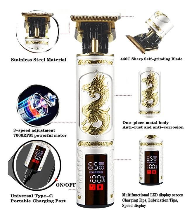 New WaterProof Professional Electric Shaver for Men Razor for Men Mower Beard Trimmer Barber Shaving Machine T9 Hair Clipper - Empire P.E