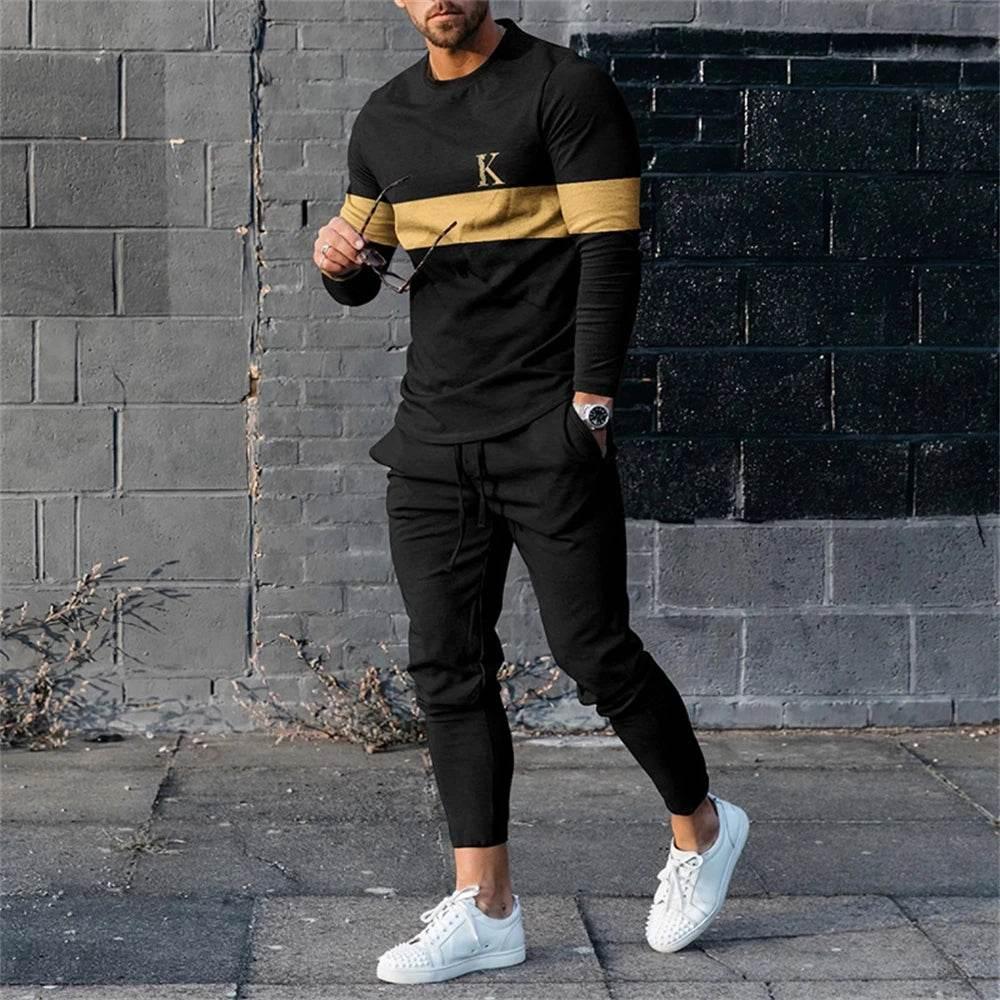 Autumn Casual Fashion 3D Print Men's Sportswear Set Long-Sleeved - Empire P.E