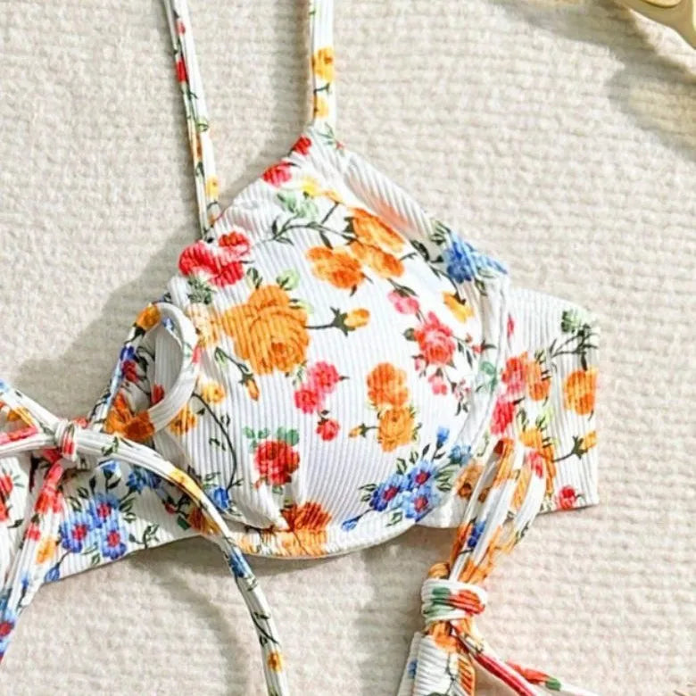 2025 Women's Floral Printed Bikinis Set