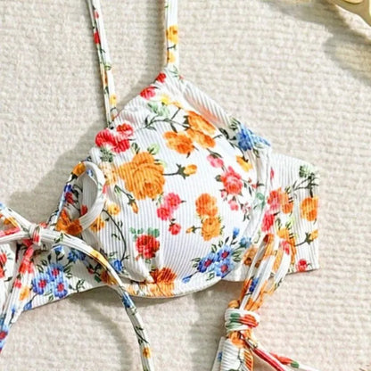 2025 Women's Floral Printed Bikinis Set