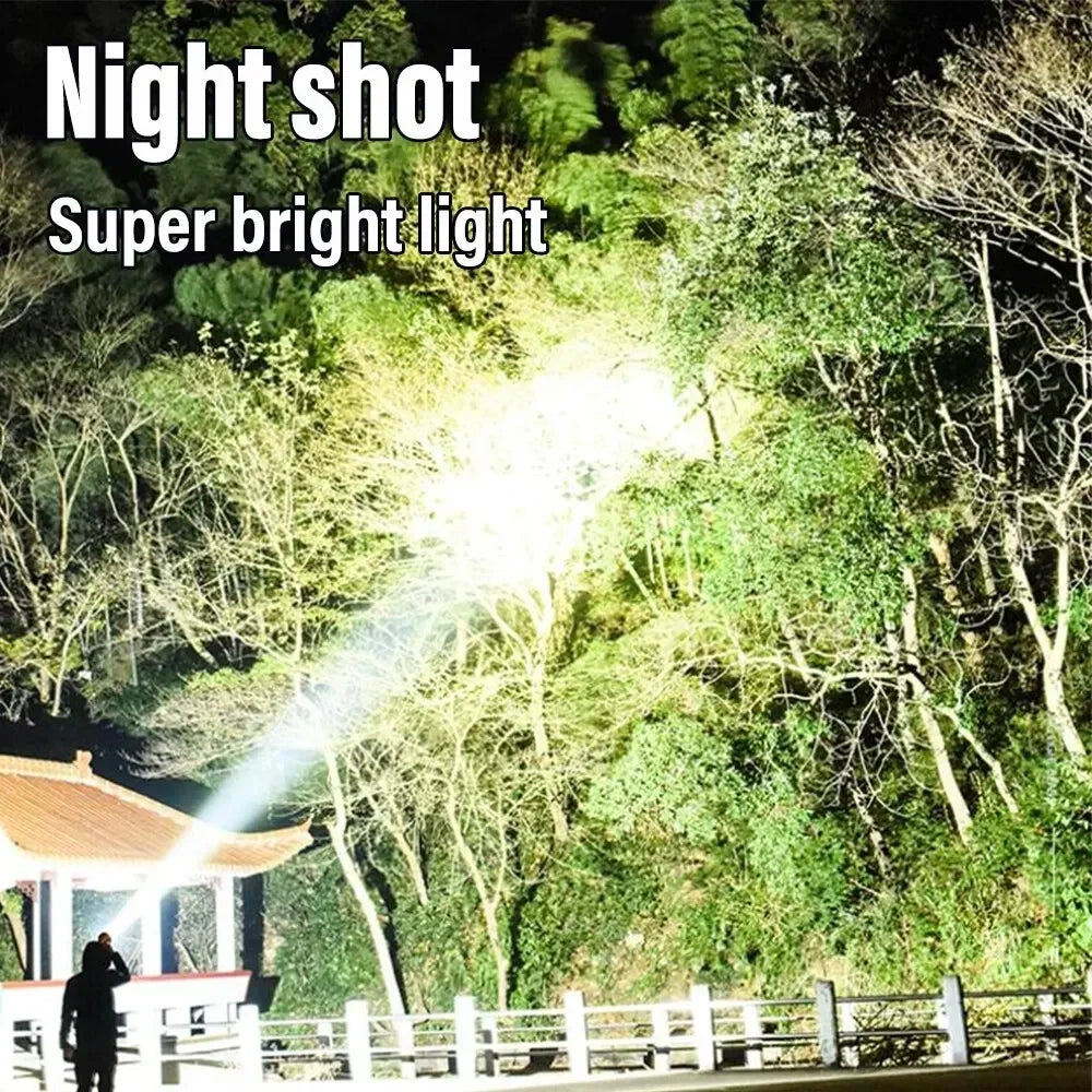 2024 Powerful LED Flashlight USB+Solar Rechargeable Flashlight - Empire P.E