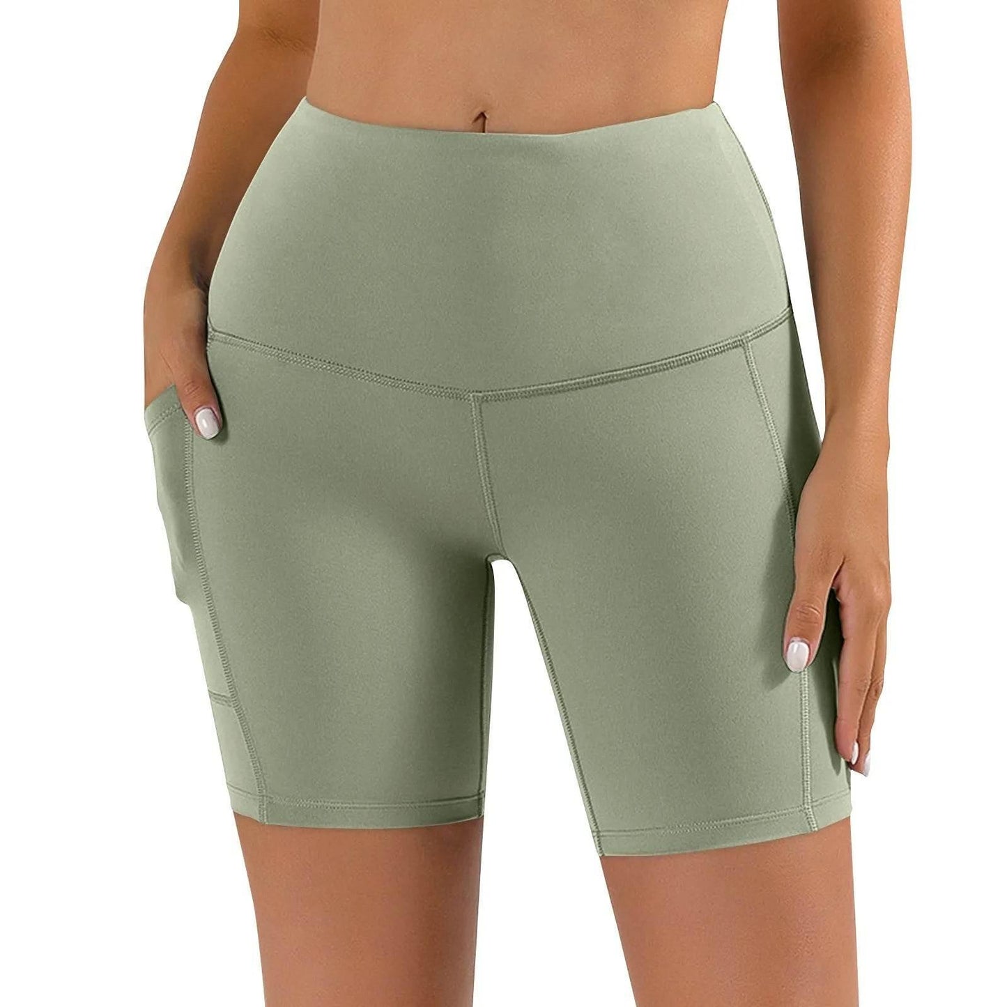 Women Sports Short Yoga Shorts High Waist Breathable Soft Fitness Tight Women Yoga Legging Shorts Cycling Athletic Gym Shorts - Empire P.E