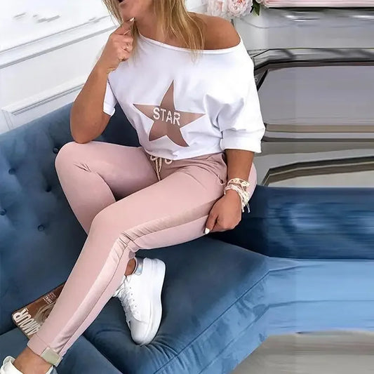 2 Pieces Set Women 2023 New Leisure Suit Sports Set - Empire P.E