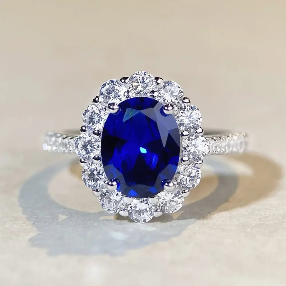 S925 Sterling Silver Egg Ring for Women - Empire P.E