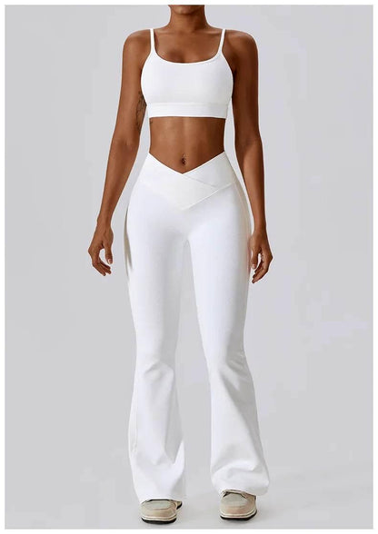 2PCS Seamless Yoga Set Gym Clothes Sportswear Yoga Suits For Women Fitness Rib Tracksuits Sports Bra Gym Leggings Sports Suits - Empire P.E
