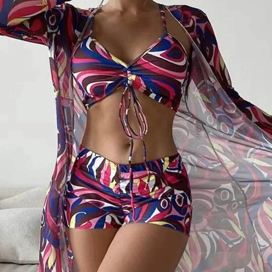 Summer Print Swimsuits Tankini Sets Female Swimwear Sports Beach Wear Two-Piece Bathing Suit Girls Pool Women Swimming Suit 2025 - Empire P.E