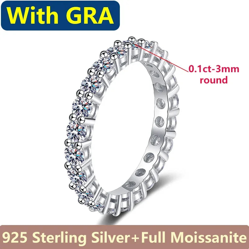 [ Moissanite Rings ] Emerald Oval Moissanite Diamond Rings For Women S925 Sterling Silver - Empire P.E