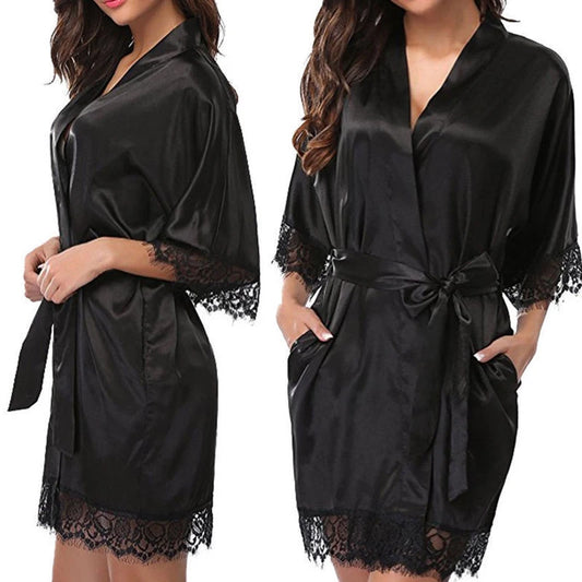 1 Piece Women's Glossy Robe Pajamas - Empire P.E