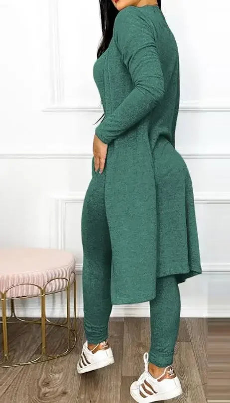 Two Piece Set Women Outfit Spring Fashion Drawstring Pocket Design - Empire P.E